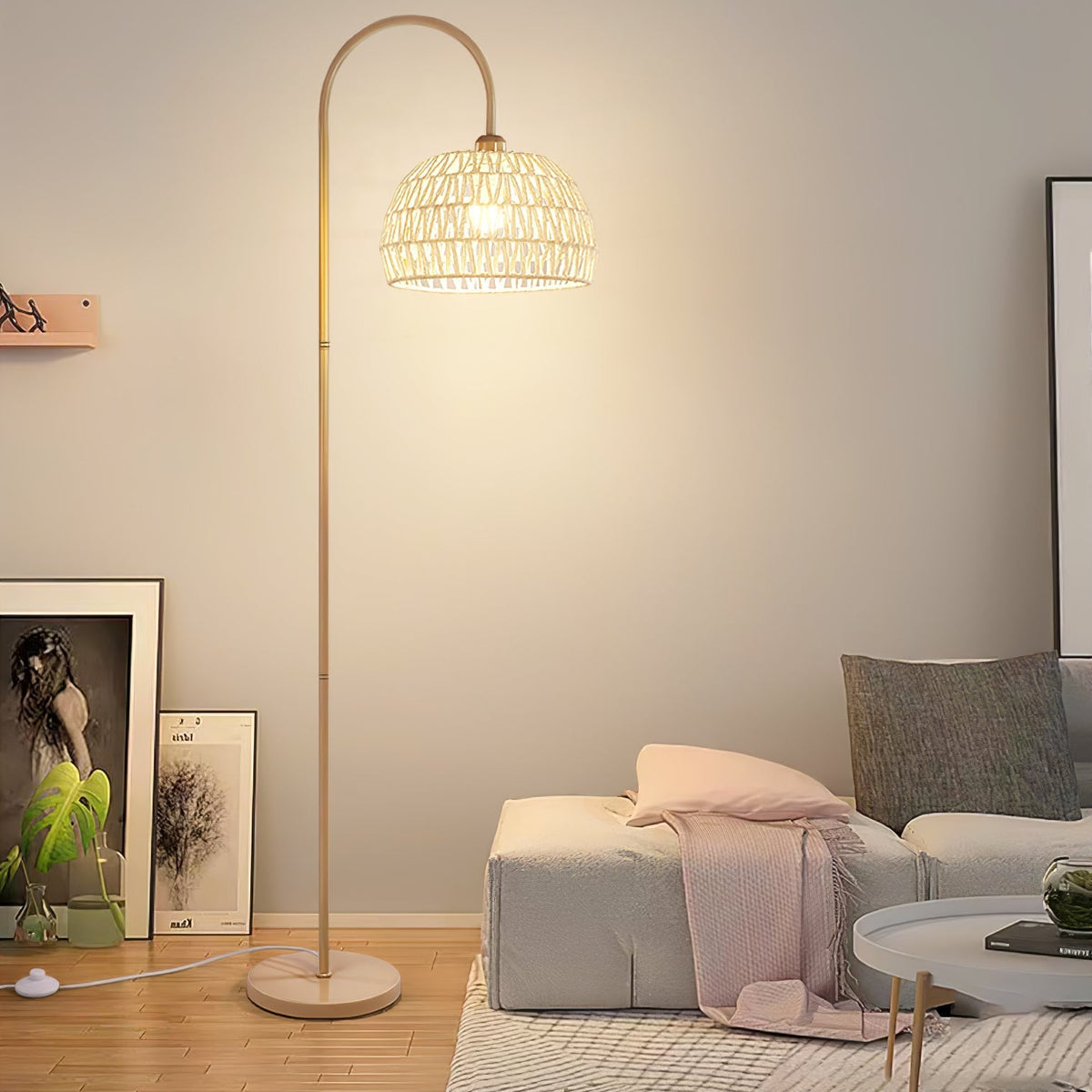 Tor Minimalistische Stehleuchte Beige