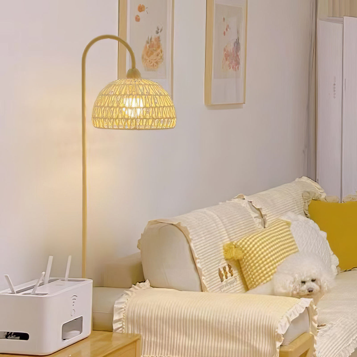 Tor Minimalistische Stehleuchte Beige