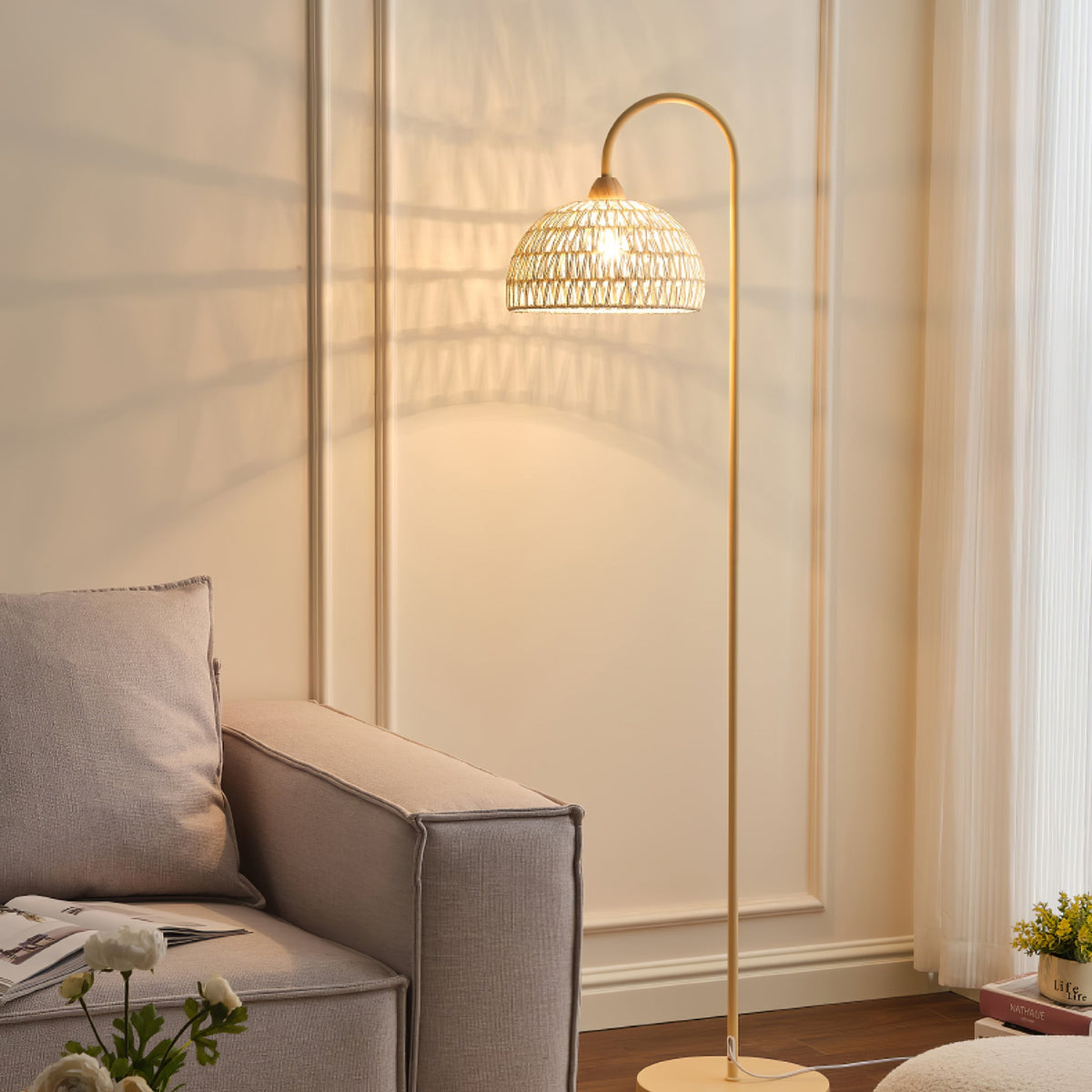 Tor Minimalistische Stehleuchte Beige
