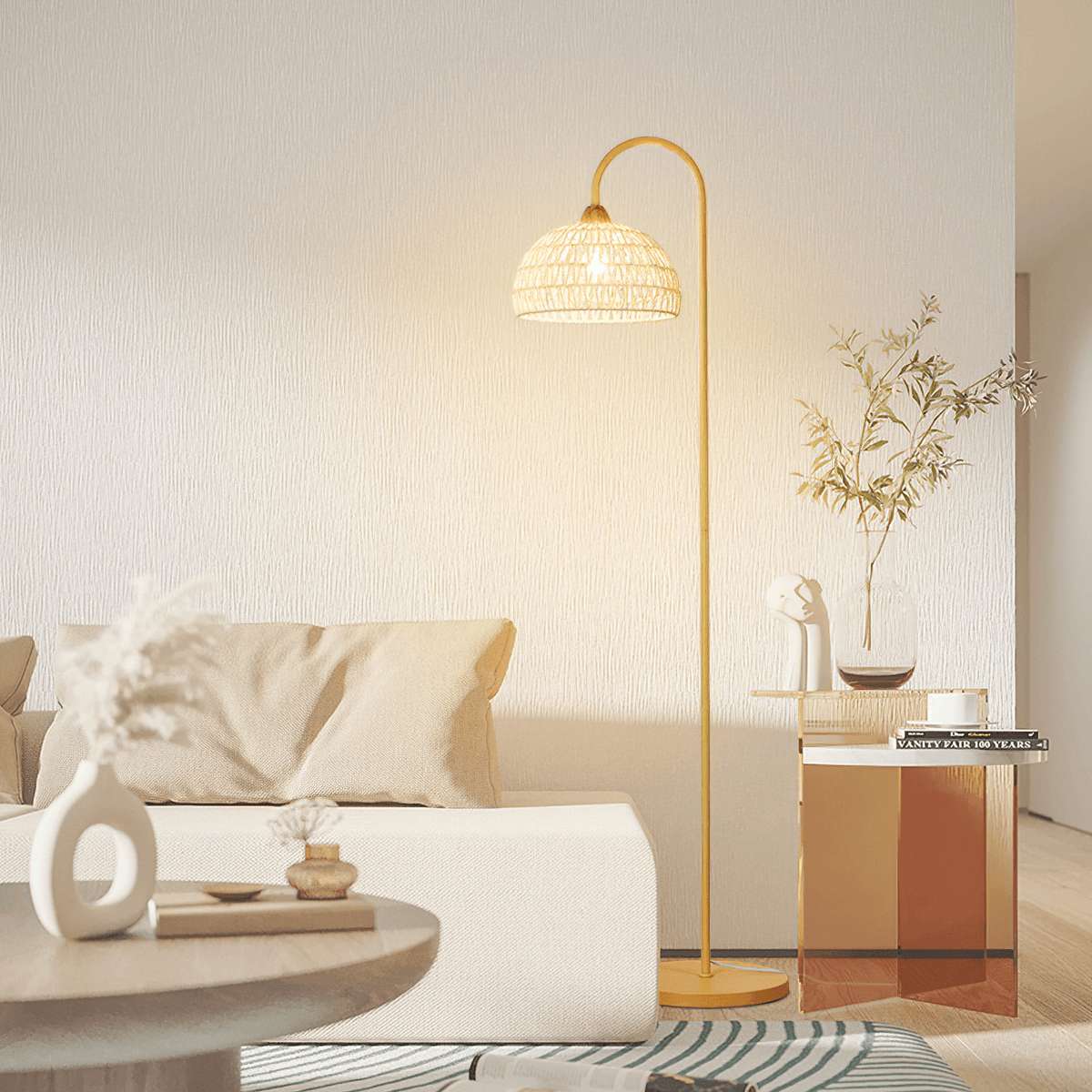 Tor Minimalistische Stehleuchte Beige
