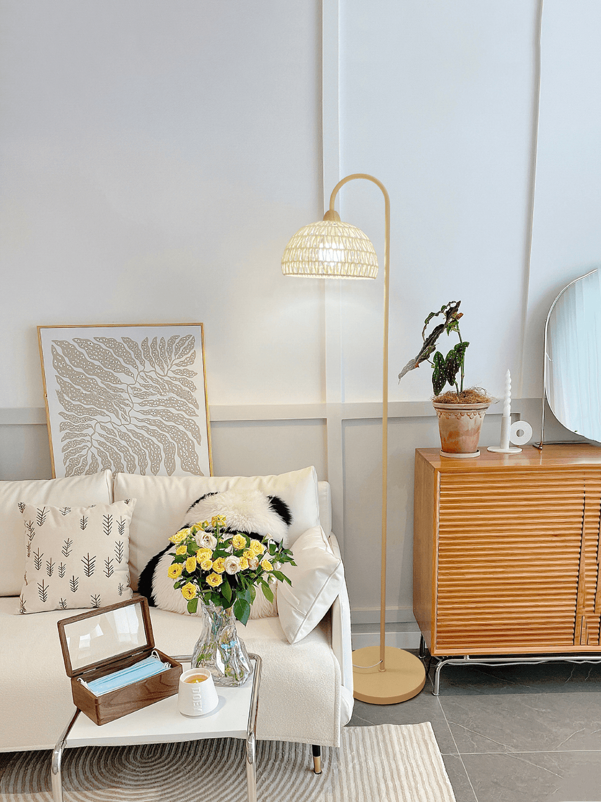 Tor Minimalistische Stehleuchte Beige