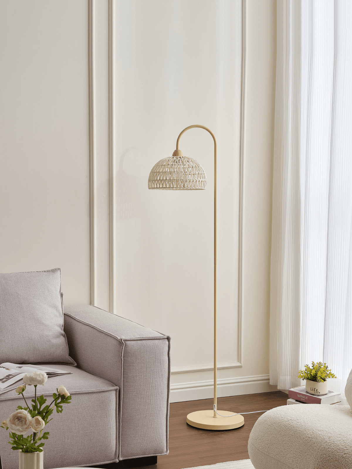 Tor Minimalistische Stehleuchte Beige