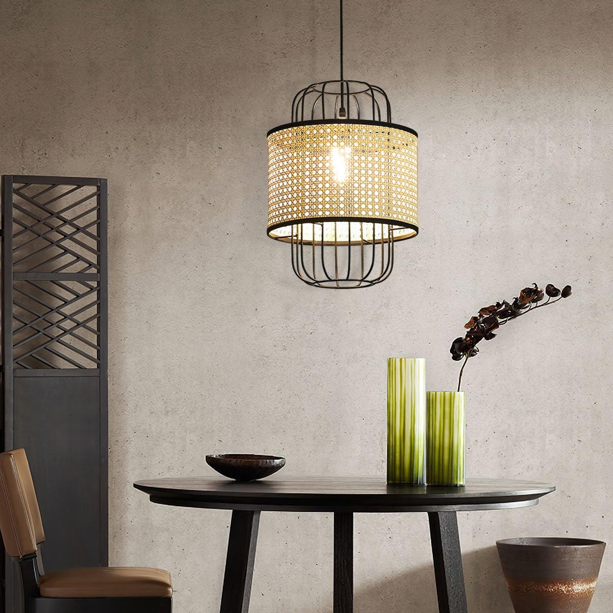 Lven Premium Art Rattan Pendelleuchte