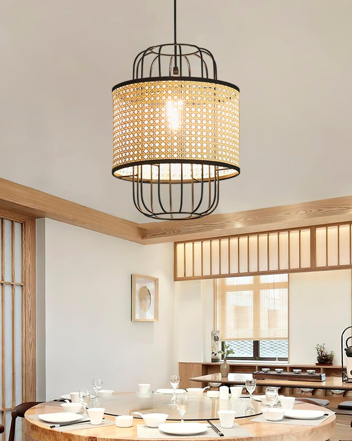 Lven Premium Art Rattan Pendelleuchte