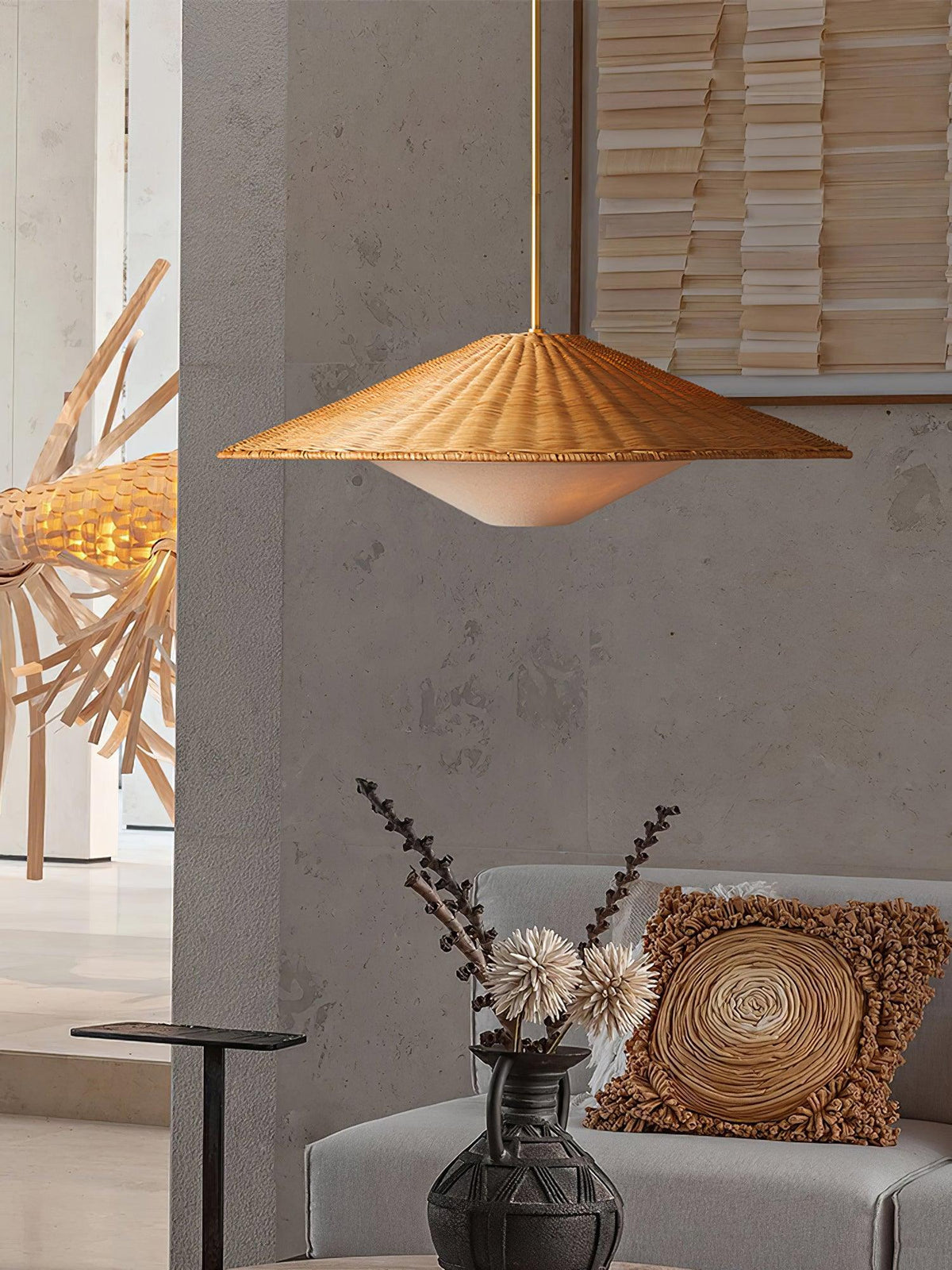 Kocan Rattan minimalistische Pendelleuchte