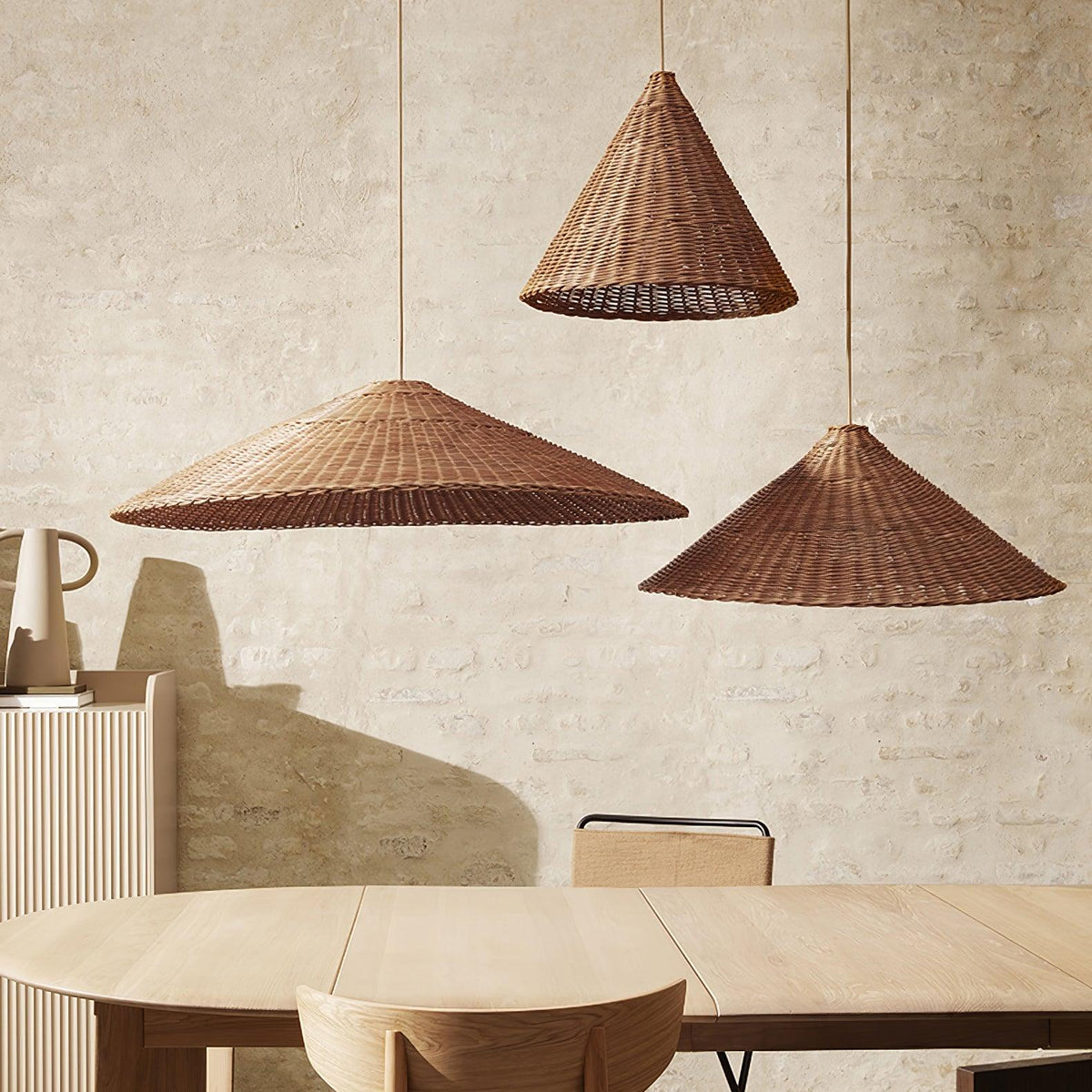 Kocan Rattan minimalistische Pendelleuchte