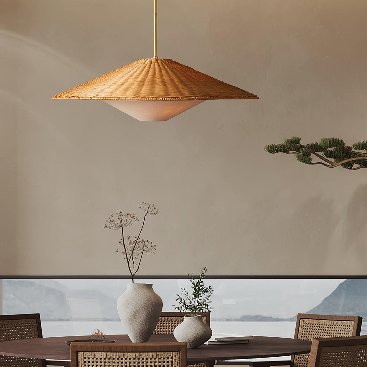 Kocan Rattan minimalistische Pendelleuchte