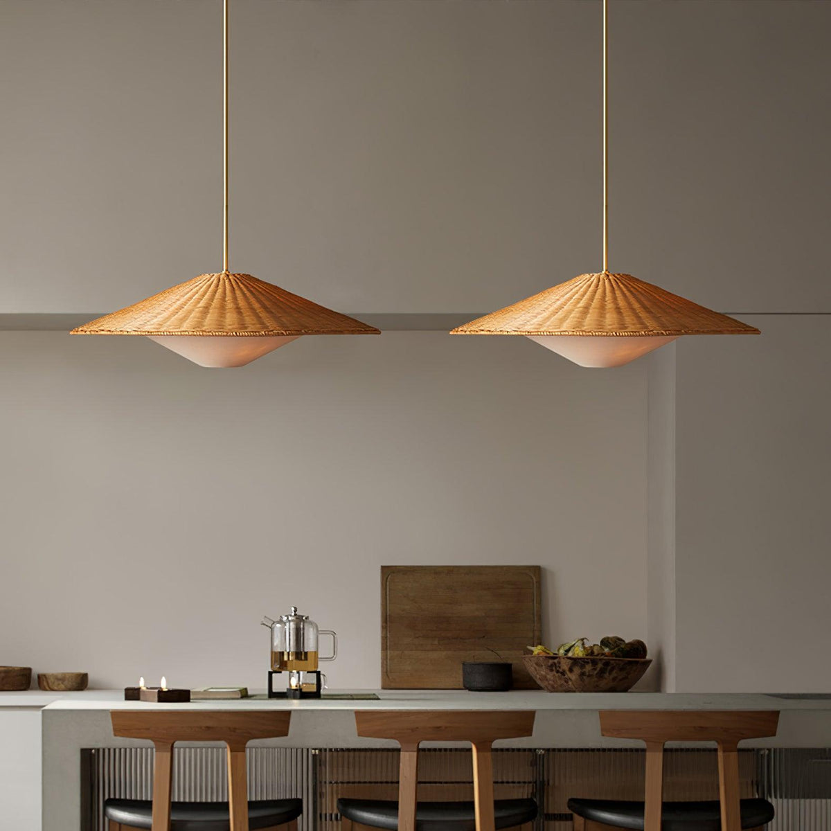 Kocan Rattan minimalistische Pendelleuchte
