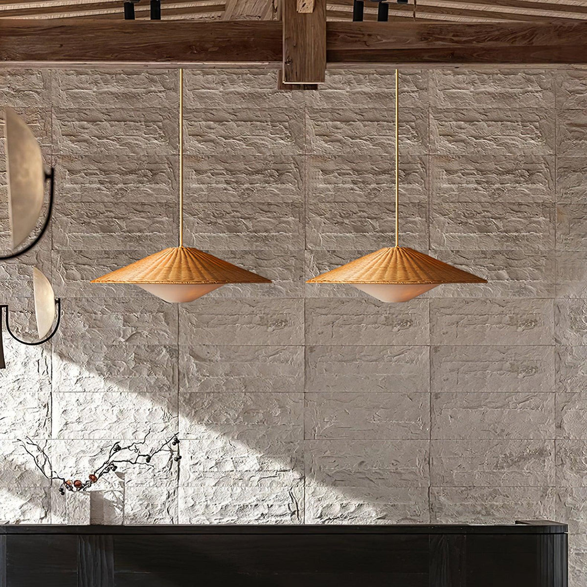Kocan Rattan minimalistische Pendelleuchte