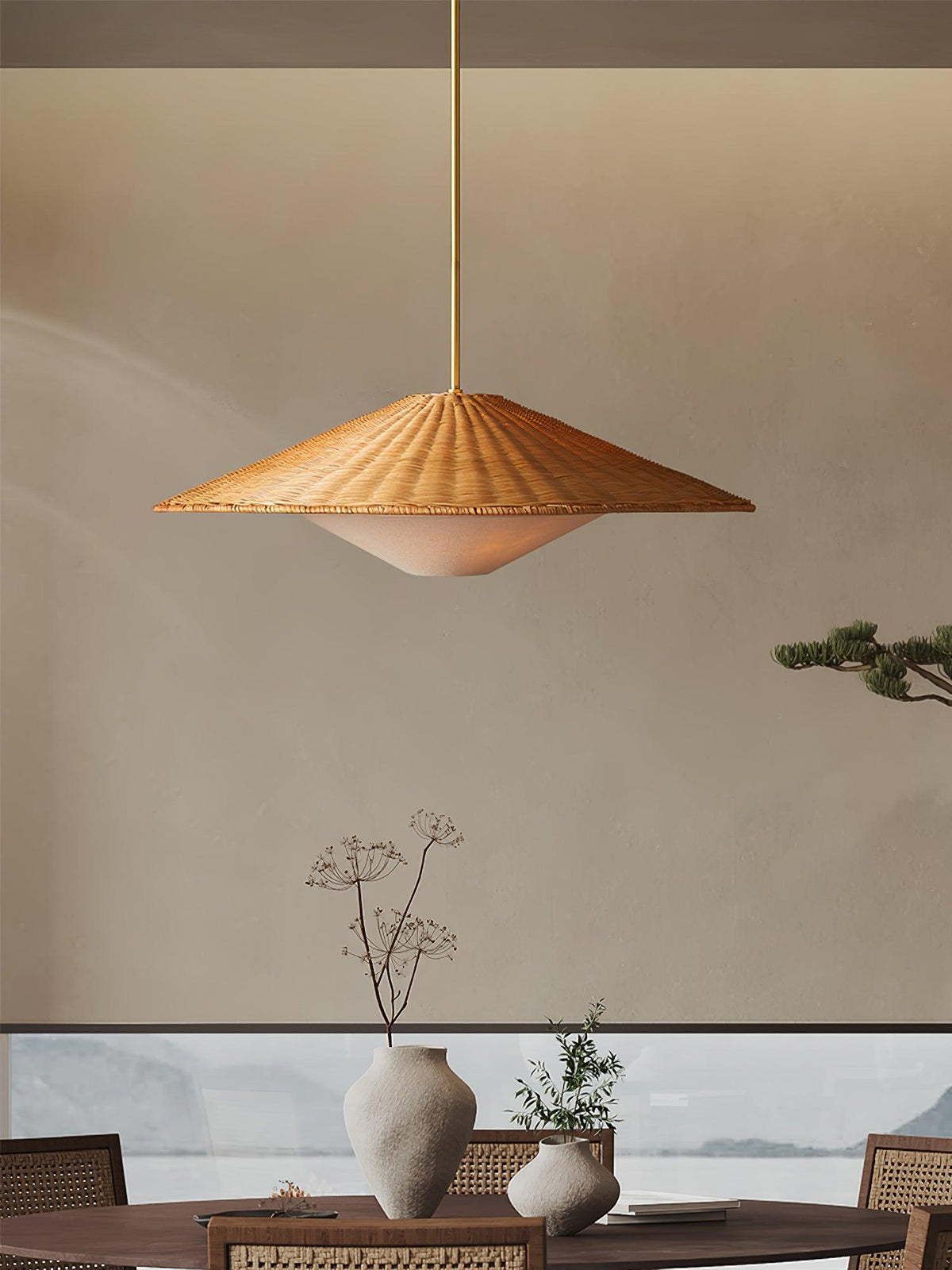 Kocan Rattan minimalistische Pendelleuchte