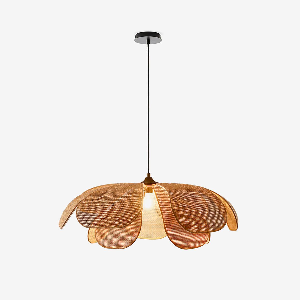 Petaral Rattan Retro Pendelleuchte