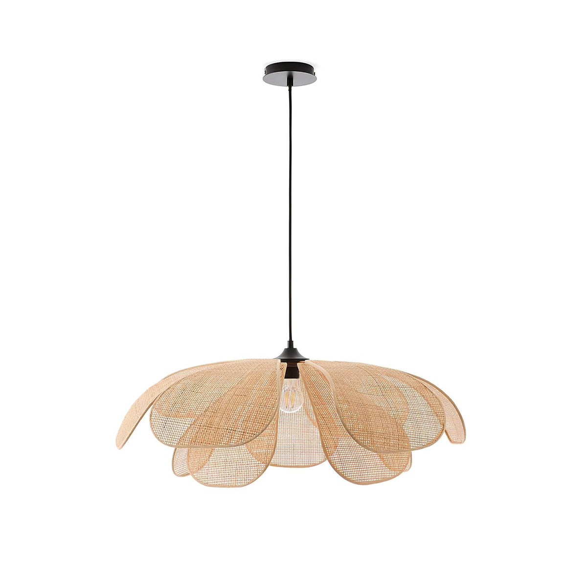 Petaral Rattan Retro Pendelleuchte