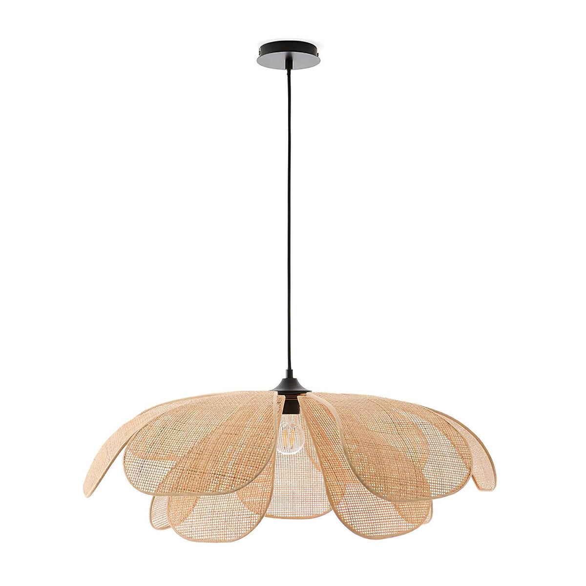 Petaral Rattan Retro Pendelleuchte