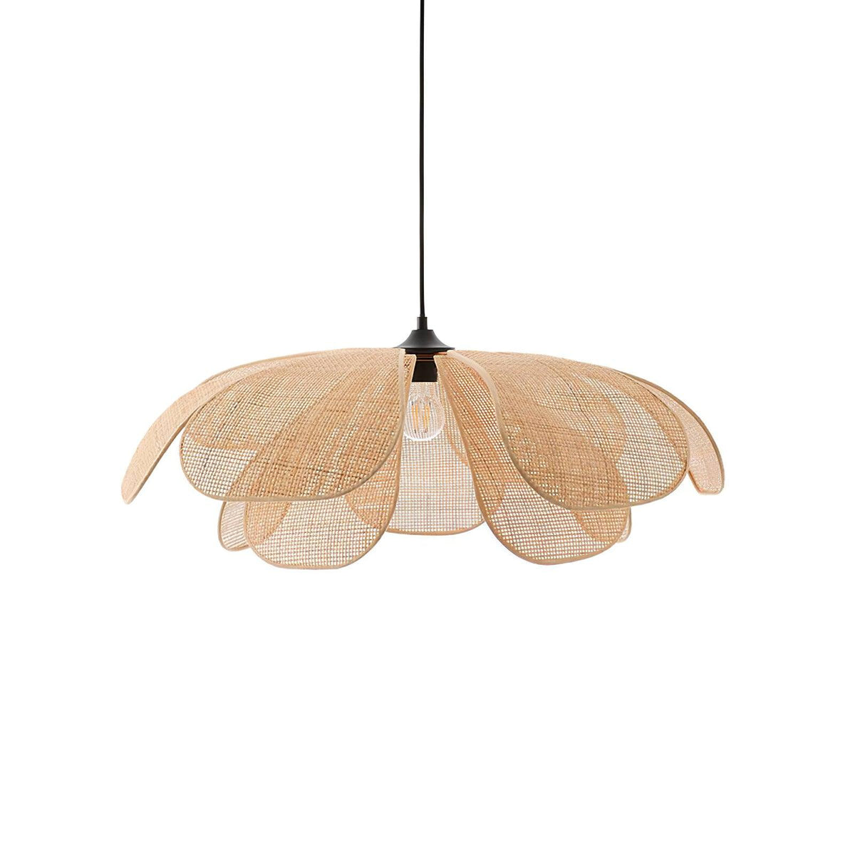 Petaral Rattan Retro Pendelleuchte