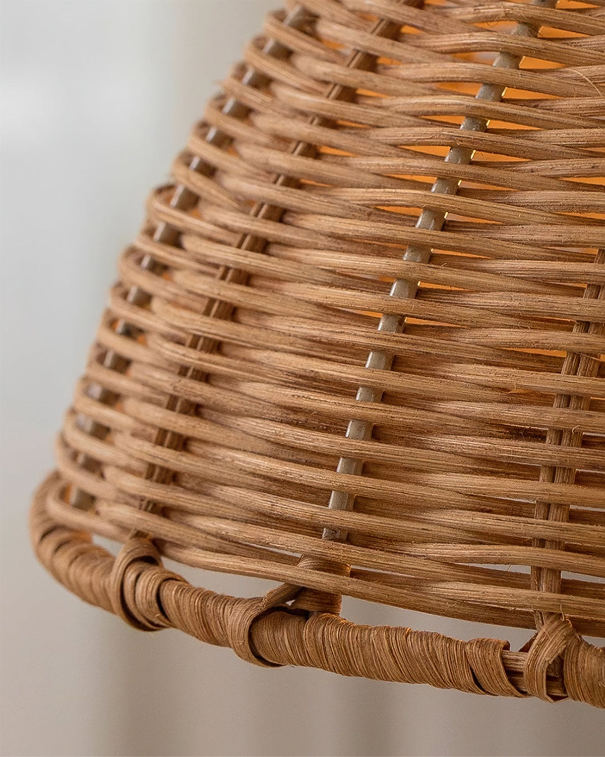 Pendelleuchte Rattan-Lampenschirm und Metallkörper Kegelform Natürlich Minimalistisch