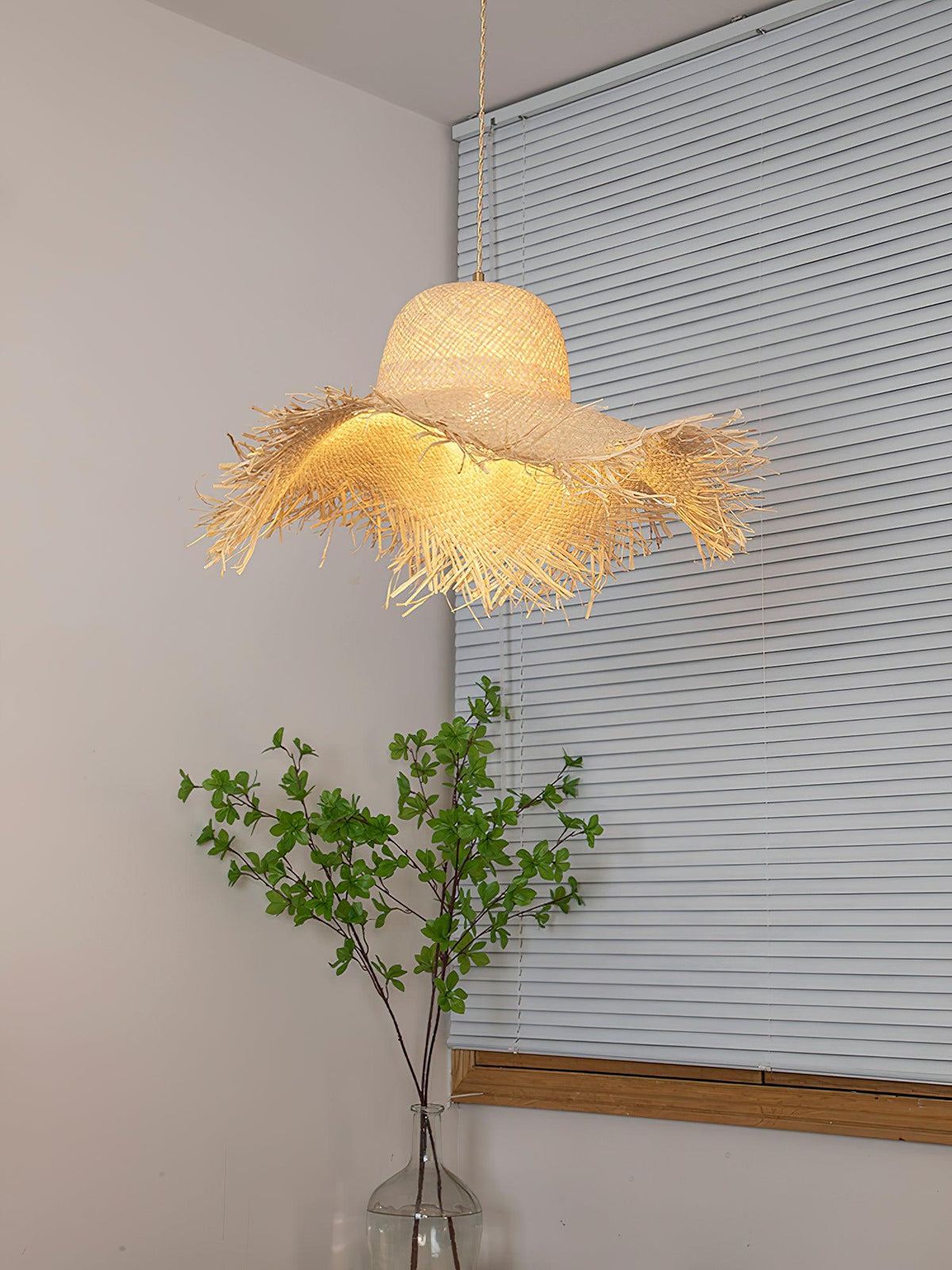 Vocan Rattan Vintage Pendelleuchte