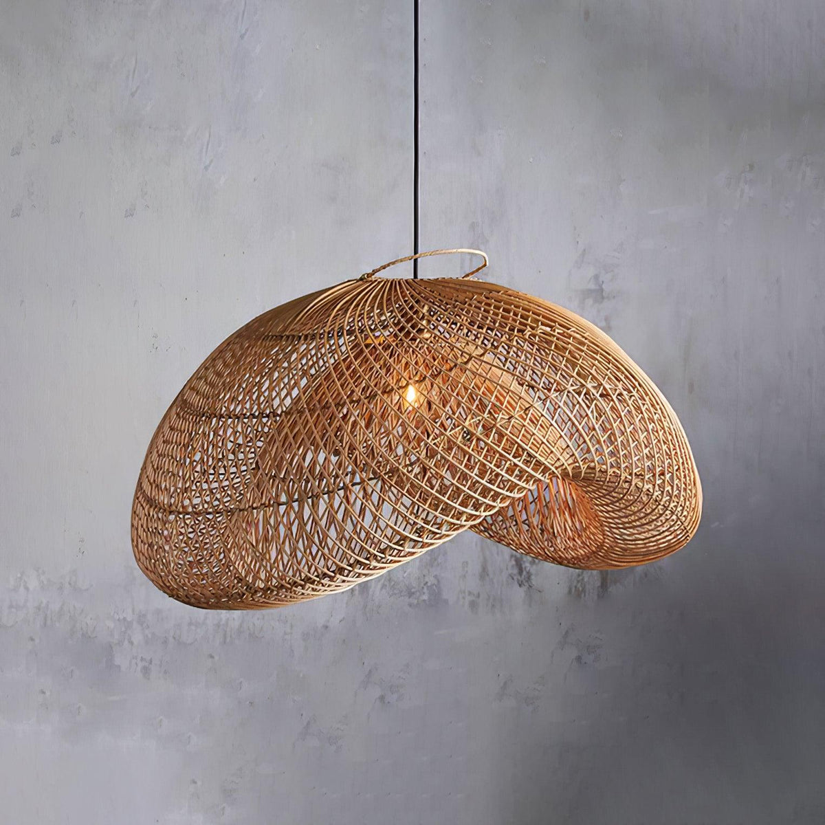 Averon Rattan Vintage Pendelleuchte