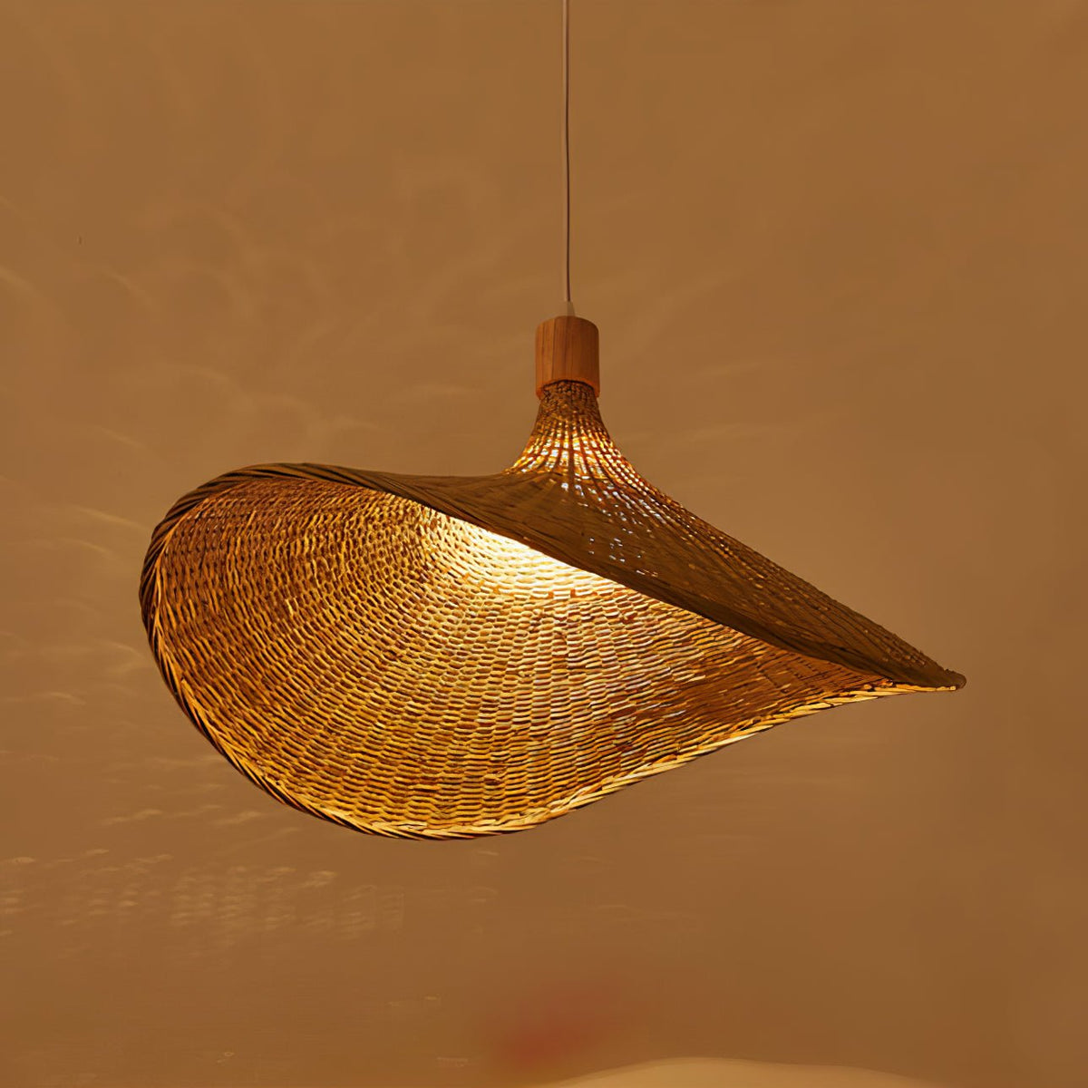 Marona Rattan Vintage Pendelleuchte