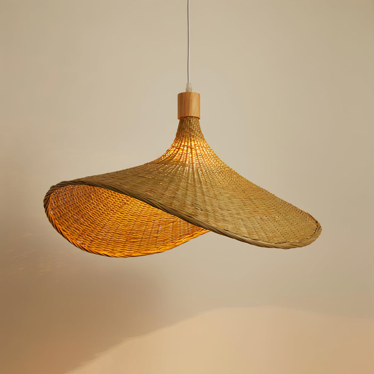 Marona Rattan Vintage Pendelleuchte
