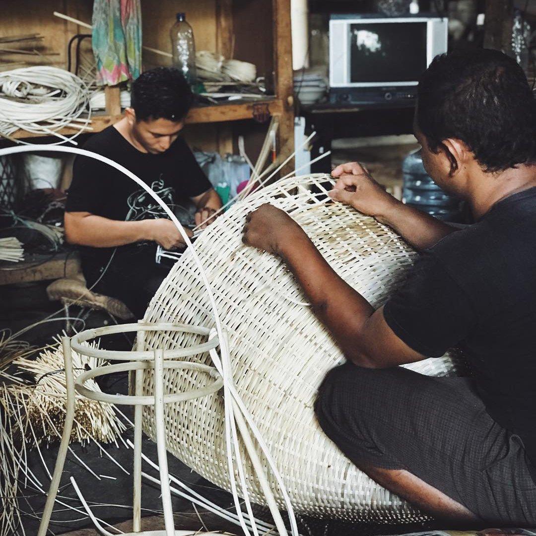 Ravisine Rustic Rattan Pendelleuchte