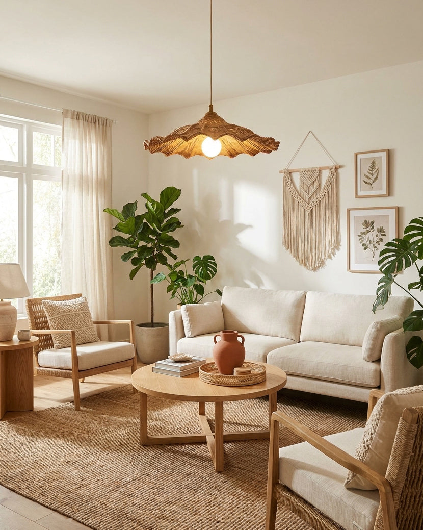 Canoiella Rattan Pendelleuchte