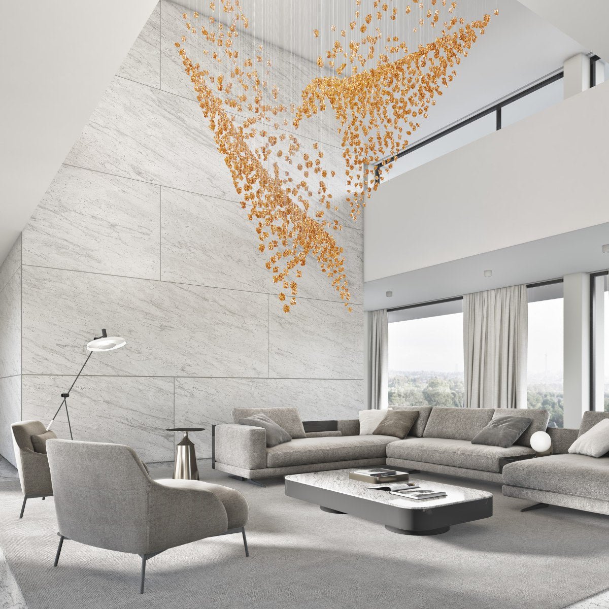 OreStone Grand Quartz Kristall Kronleuchter anpassbar