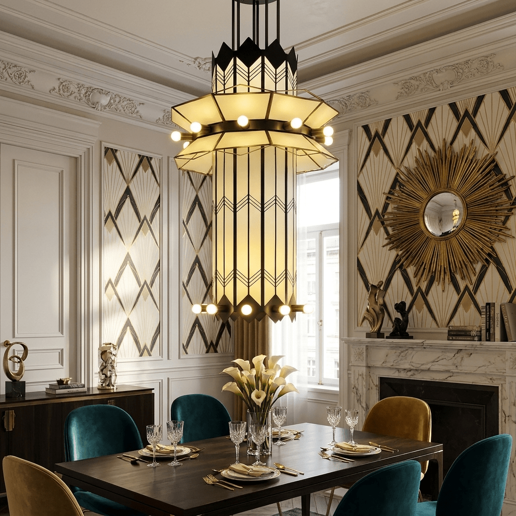 Elvior Kronleuchter Art Deco