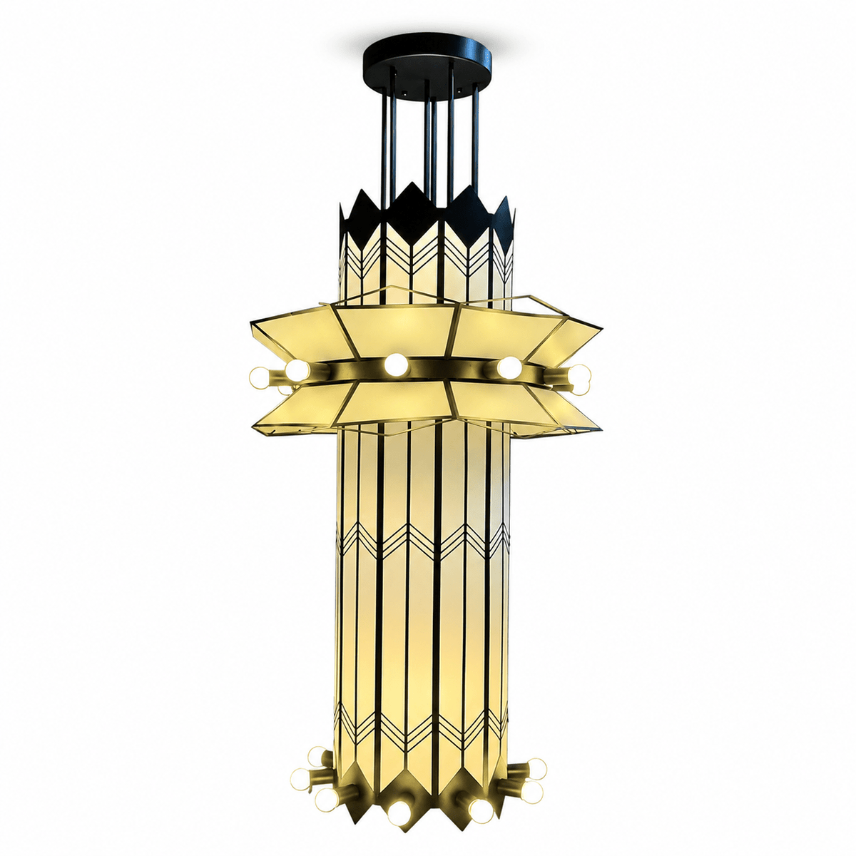 Elvior Kronleuchter Art Deco