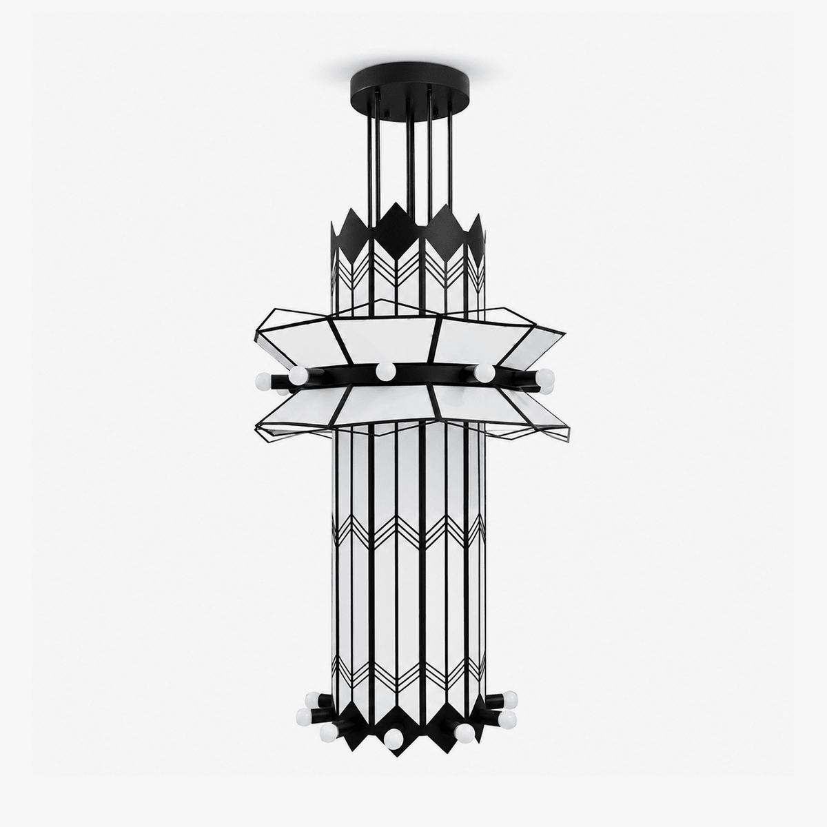 Elvior Kronleuchter Art Deco