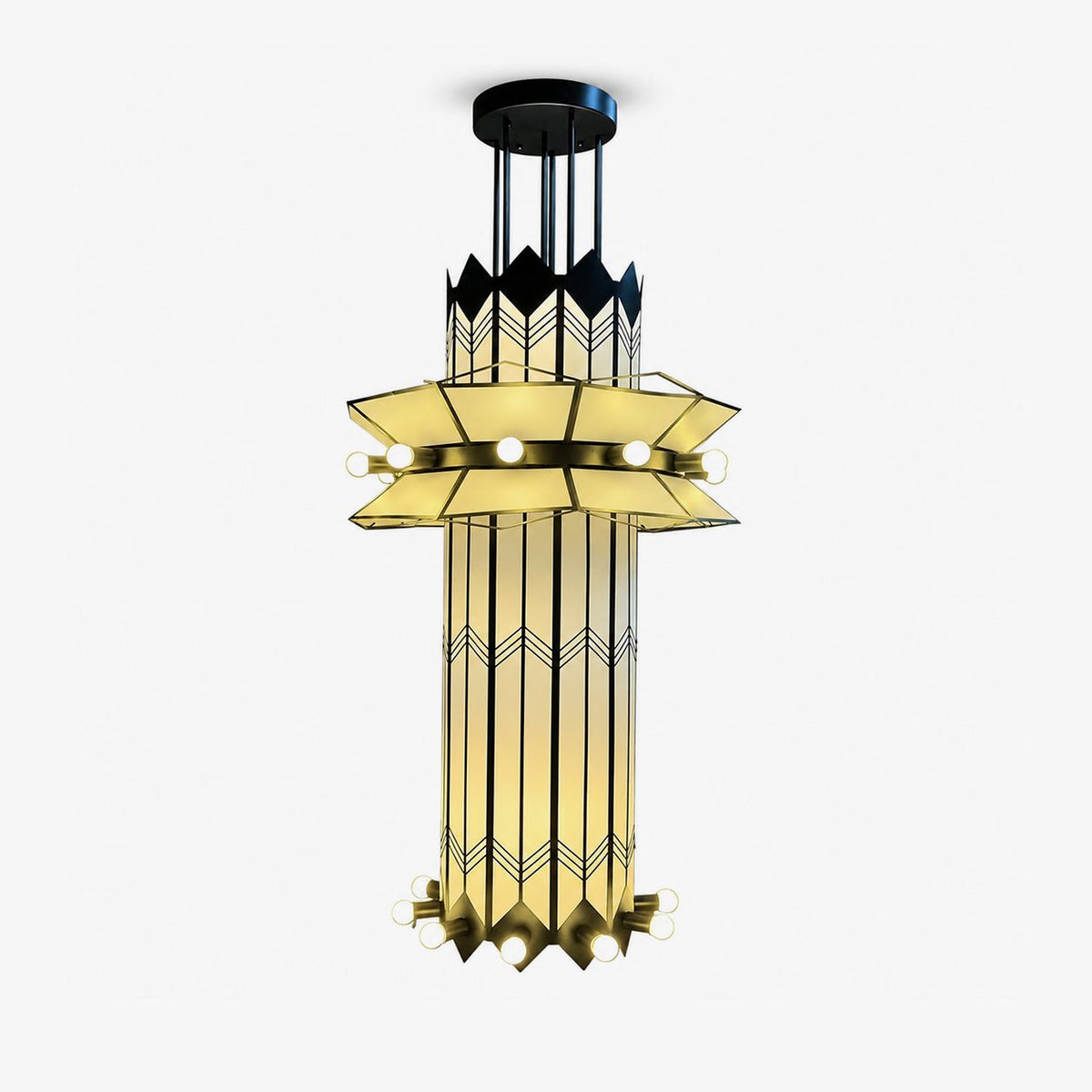 Elvior Kronleuchter Art Deco