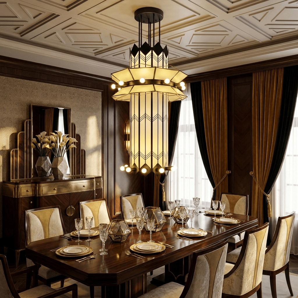 Elvior Kronleuchter Art Deco