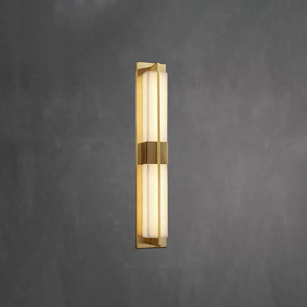 Laxor Alabaster Messing Wandleuchte