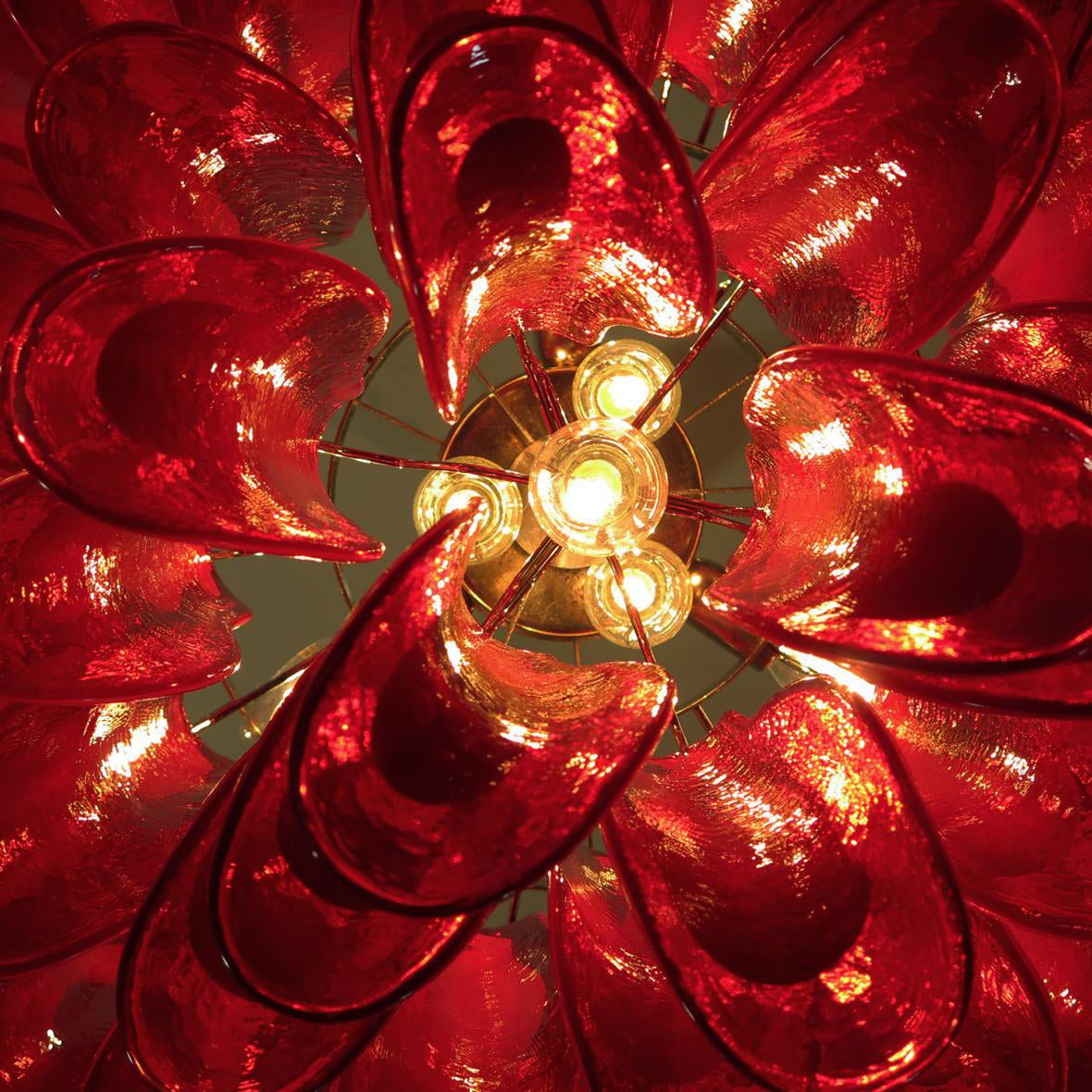 Teriaiel Kronleuchter rote Murano