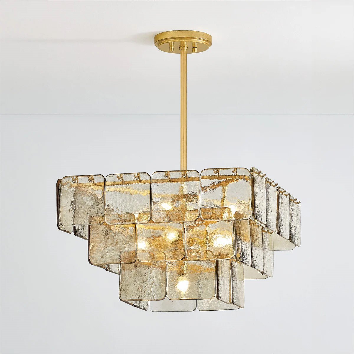 Celaniel Kronleuchter Champagne Piastre-Glas modern