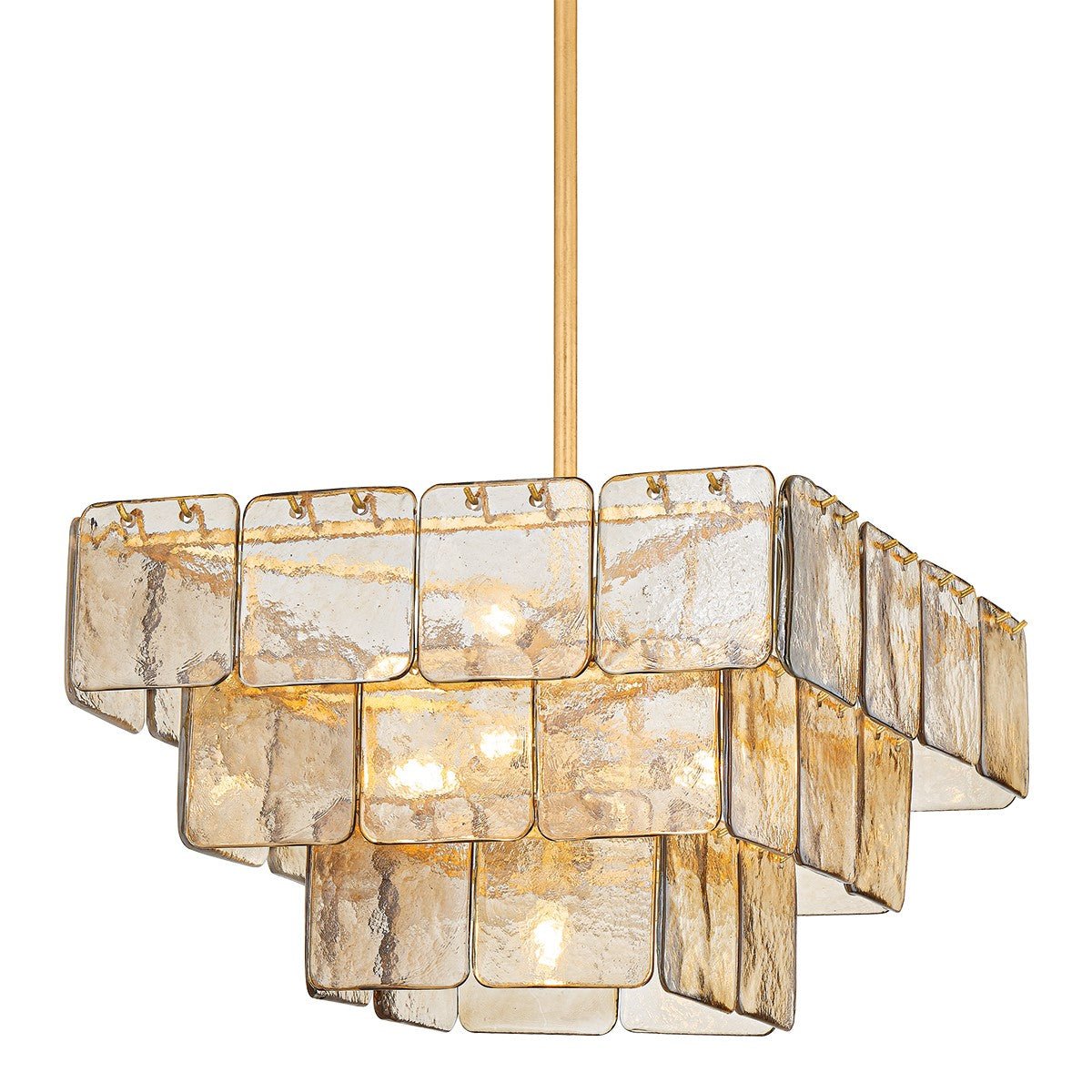Celaniel Kronleuchter Champagne Piastre-Glas modern