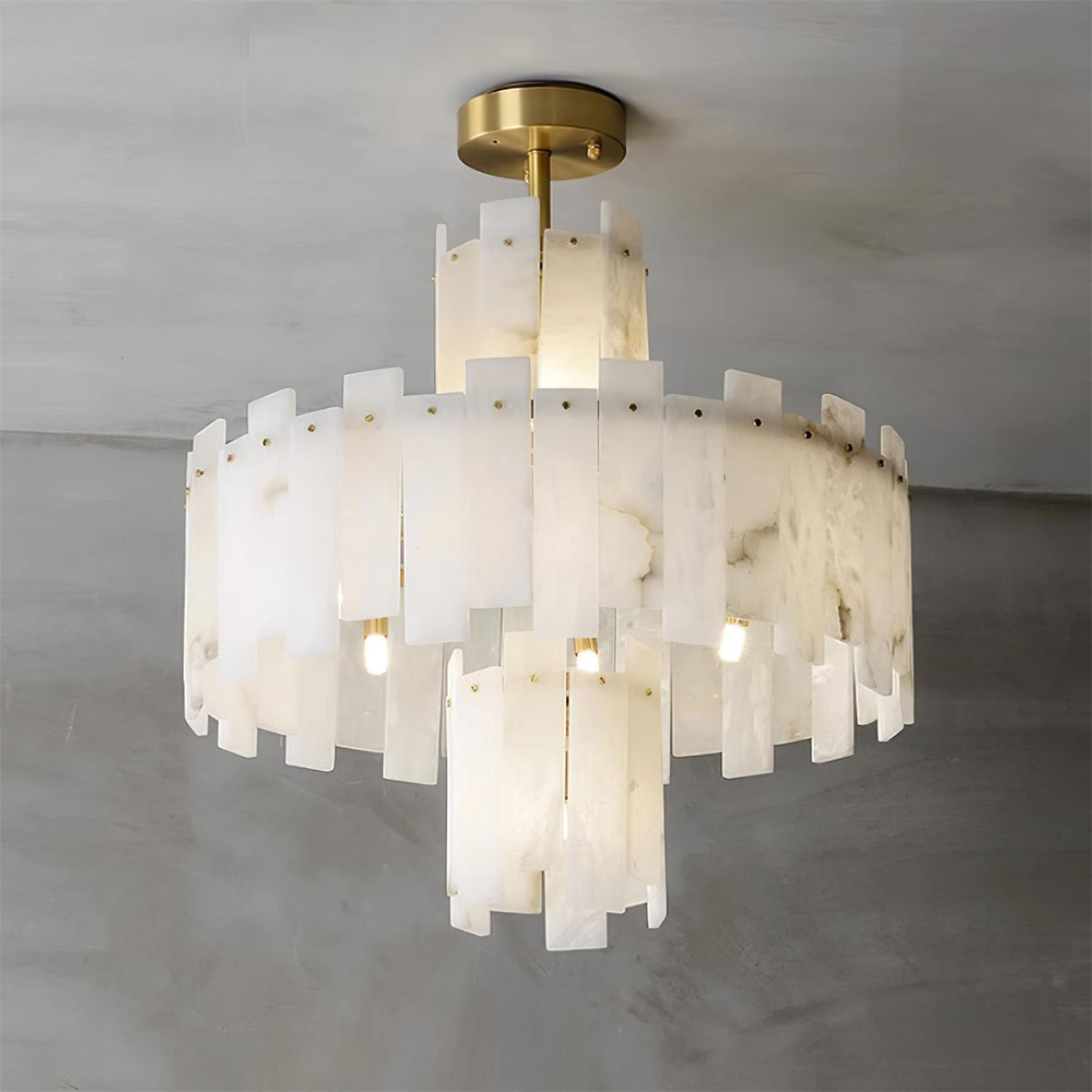 Soraya Art Deco Alabaster Kronleuchter