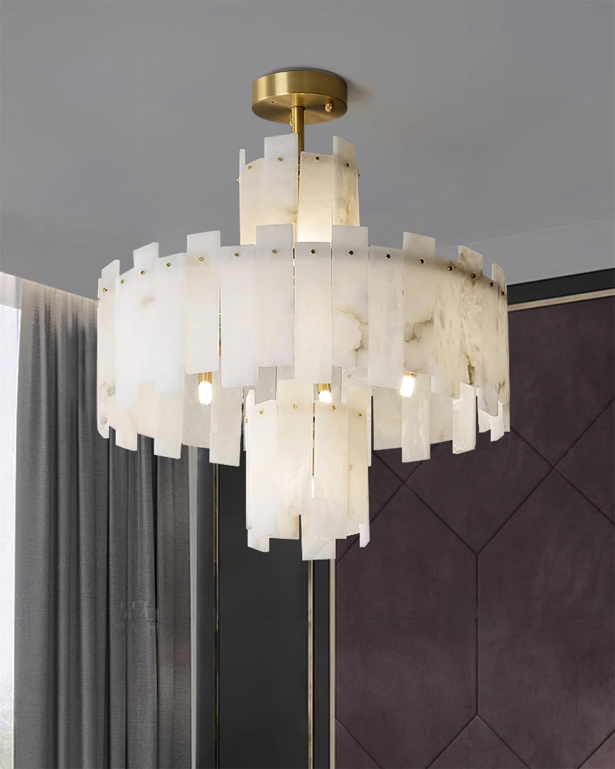 Soraya Art Deco Alabaster Kronleuchter
