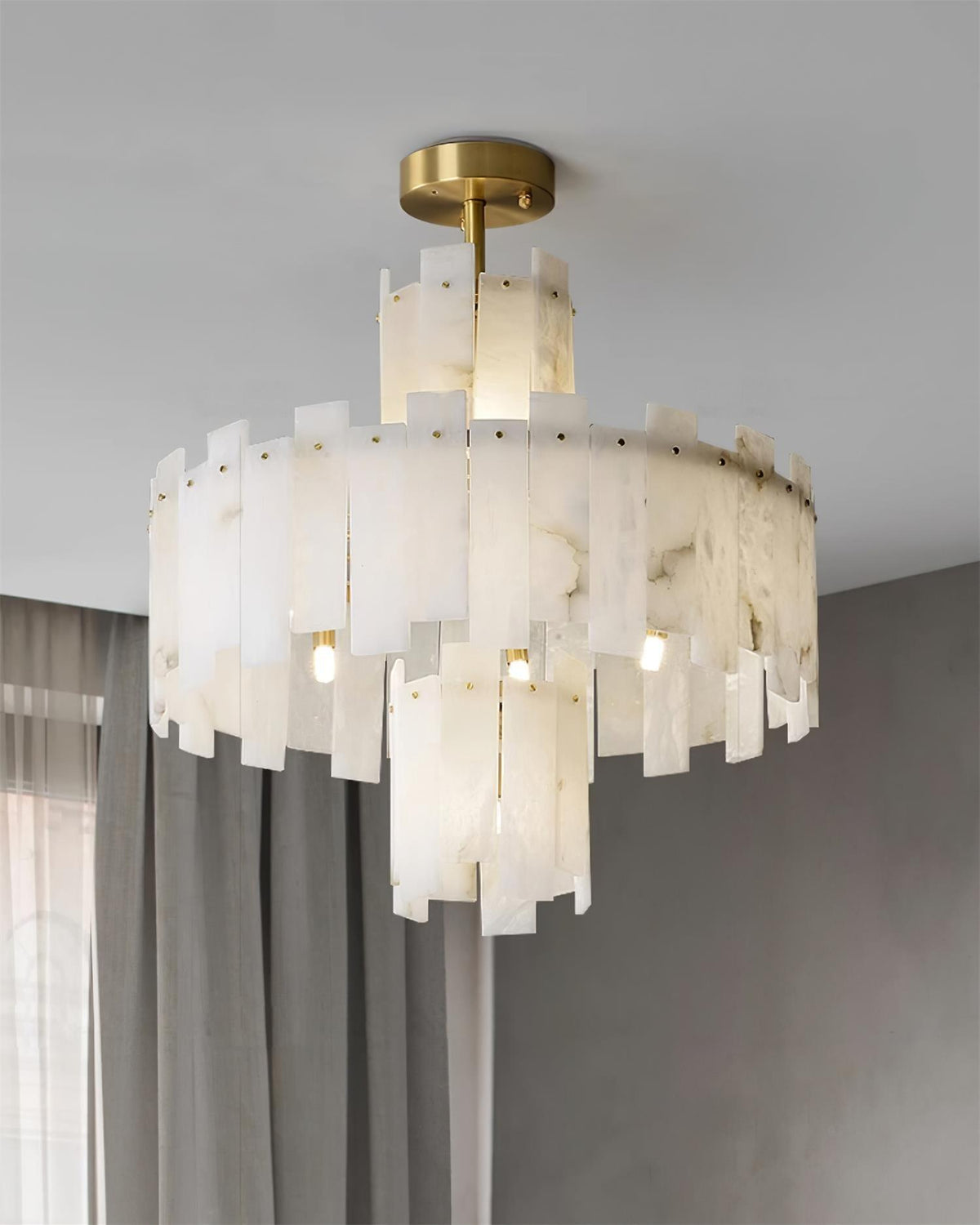 Soraya Art Deco Alabaster Kronleuchter