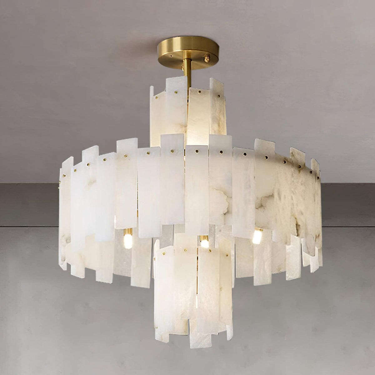 Soraya Art Deco Alabaster Kronleuchter
