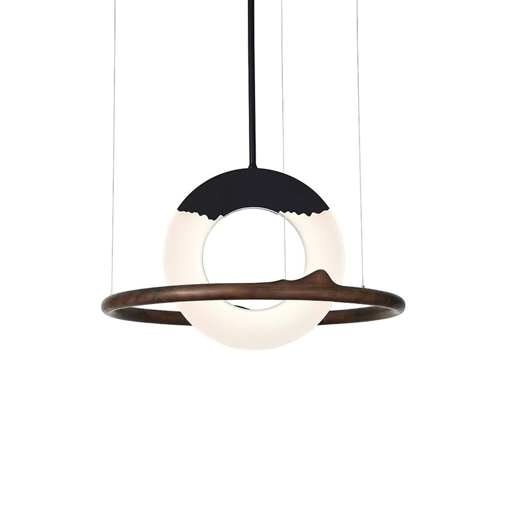 Mytalan runde Acryl-Holz-Pendelleuchte
