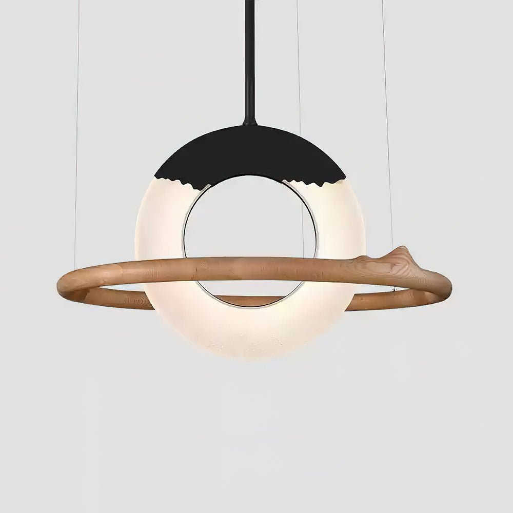 Mytalan runde Acryl-Holz-Pendelleuchte