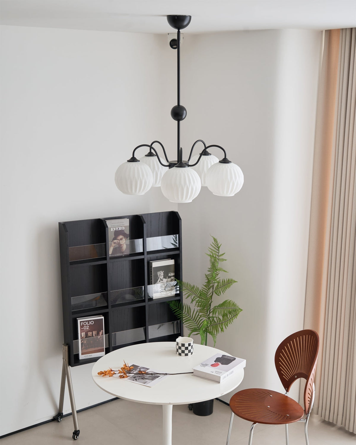 Velaaria Kronleuchter aus grünem geripptem Glas modern 8-Light