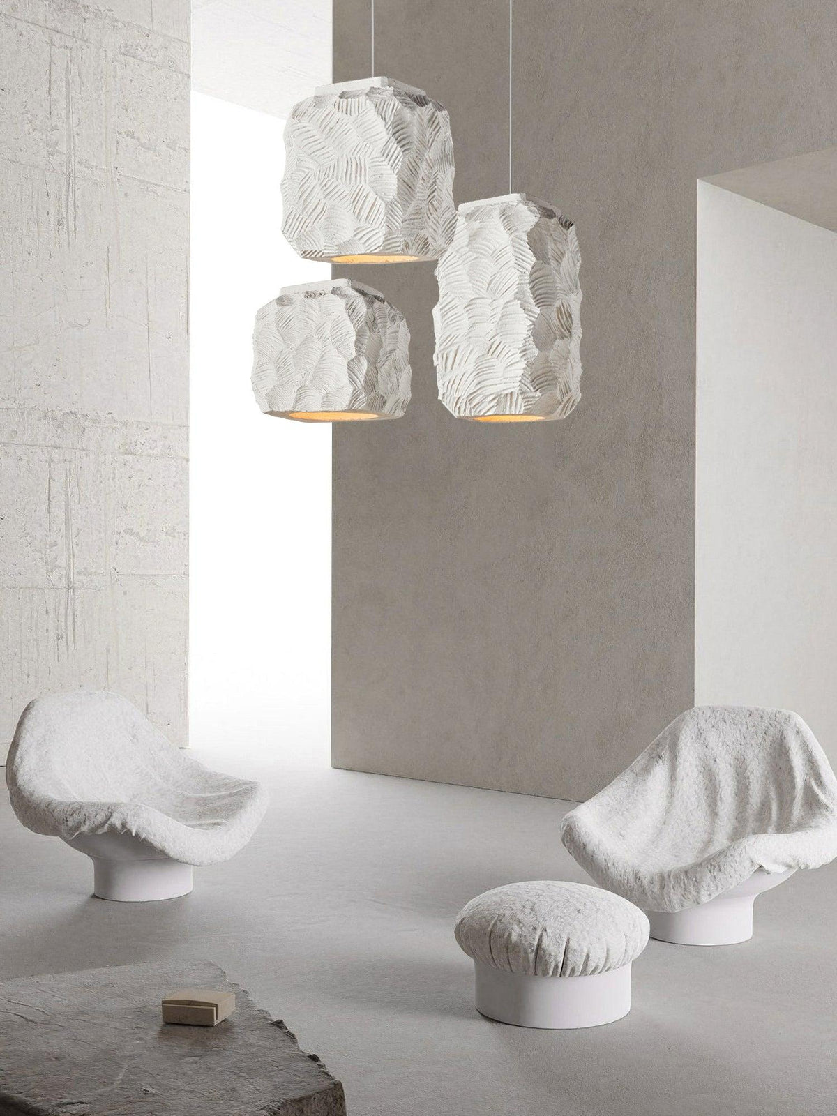 Olsilel Pendelleuchte aus Kunstharz im zeitgenössischen Design mit geometrischen Formen