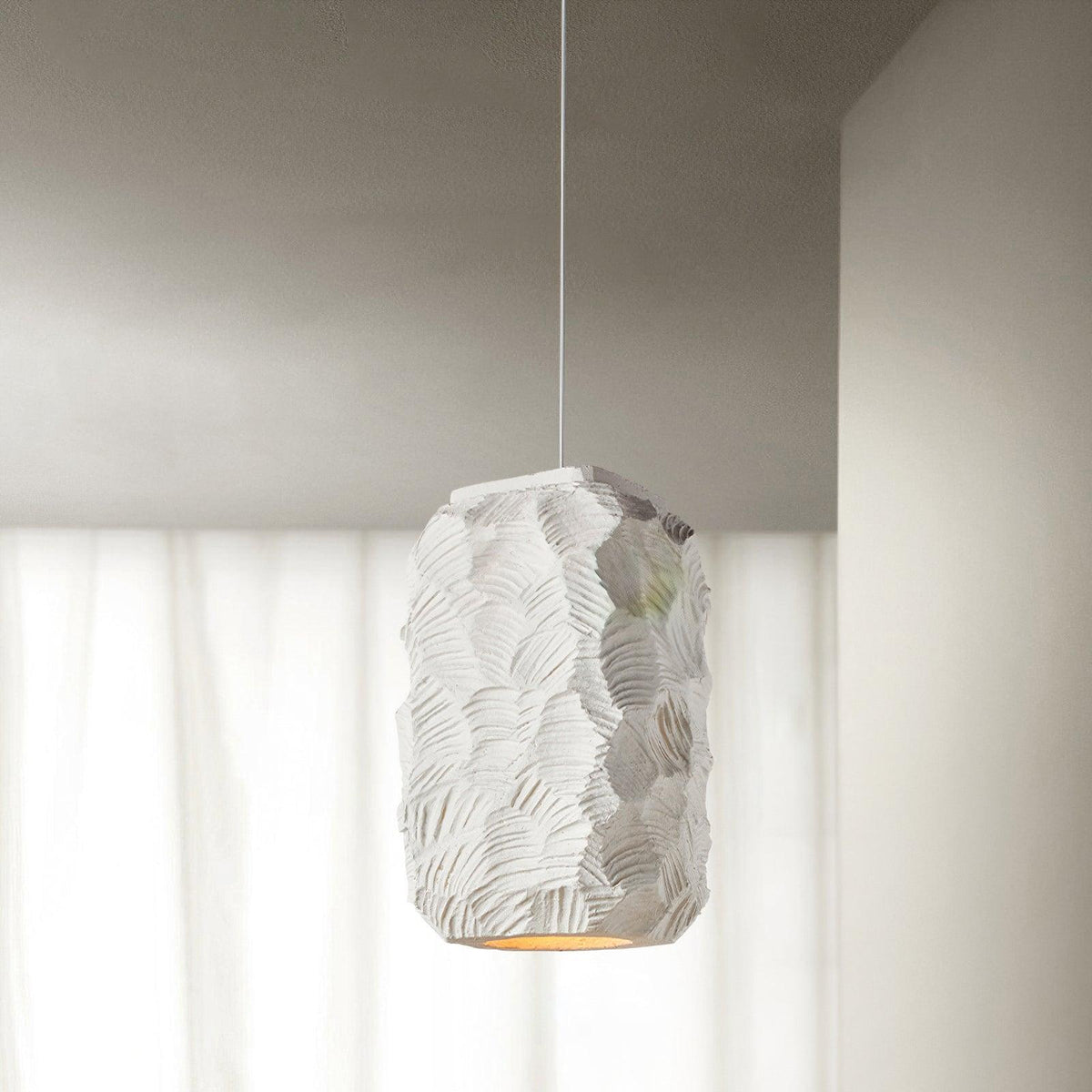 Olsilel Pendelleuchte aus Kunstharz im zeitgenössischen Design mit geometrischen Formen