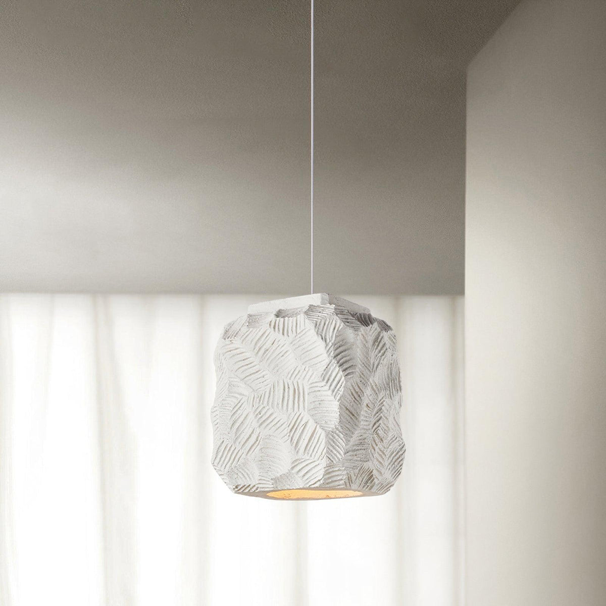 Olsilel Pendelleuchte aus Kunstharz im zeitgenössischen Design mit geometrischen Formen