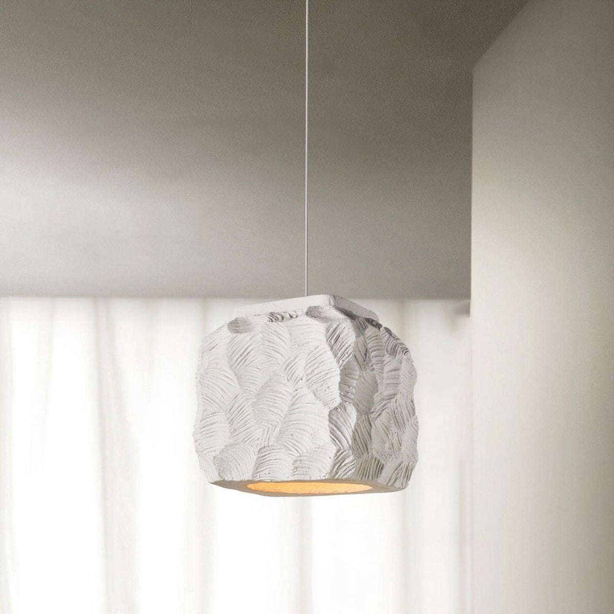 Olsilel Pendelleuchte aus Kunstharz im zeitgenössischen Design mit geometrischen Formen
