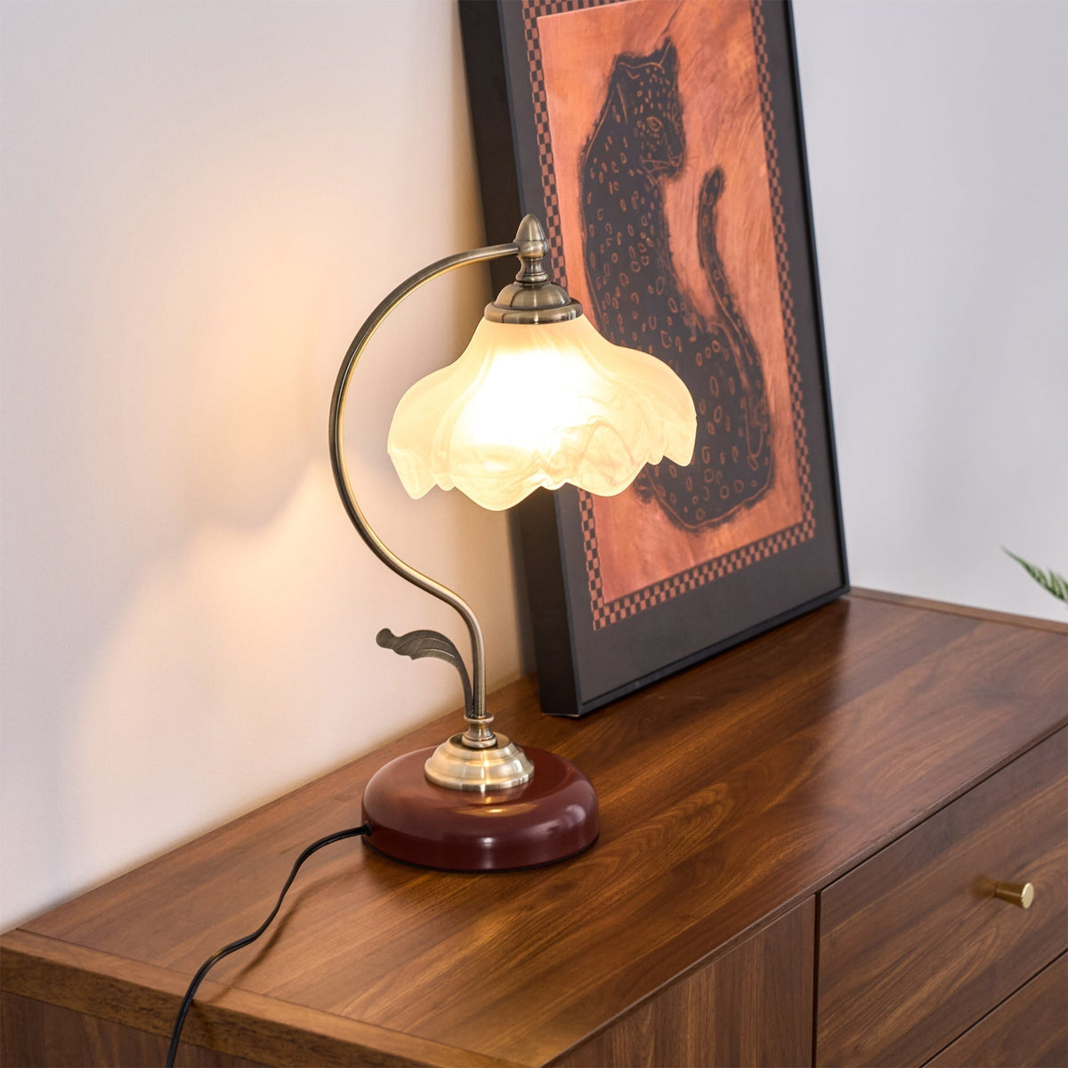 Velivise Retro-Blumen-Tischleuchte