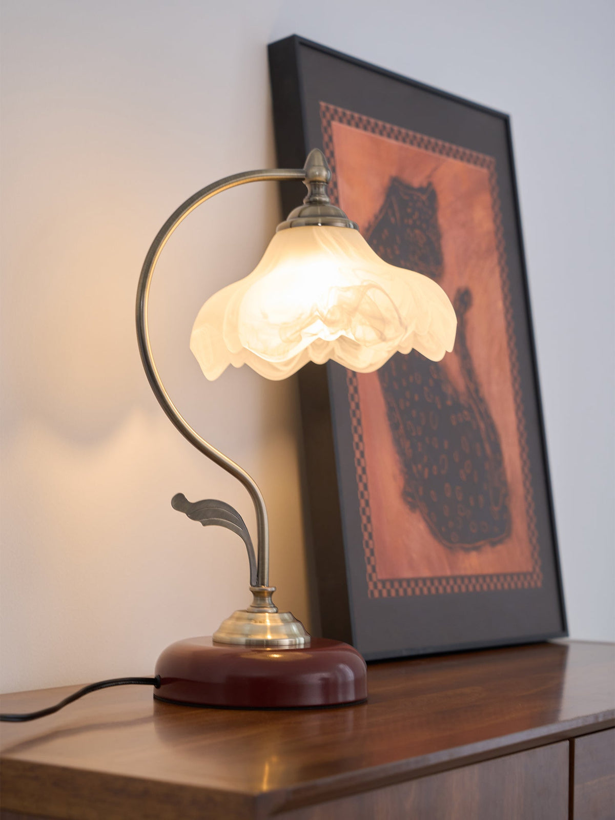 Velivise Retro-Blumen-Tischleuchte