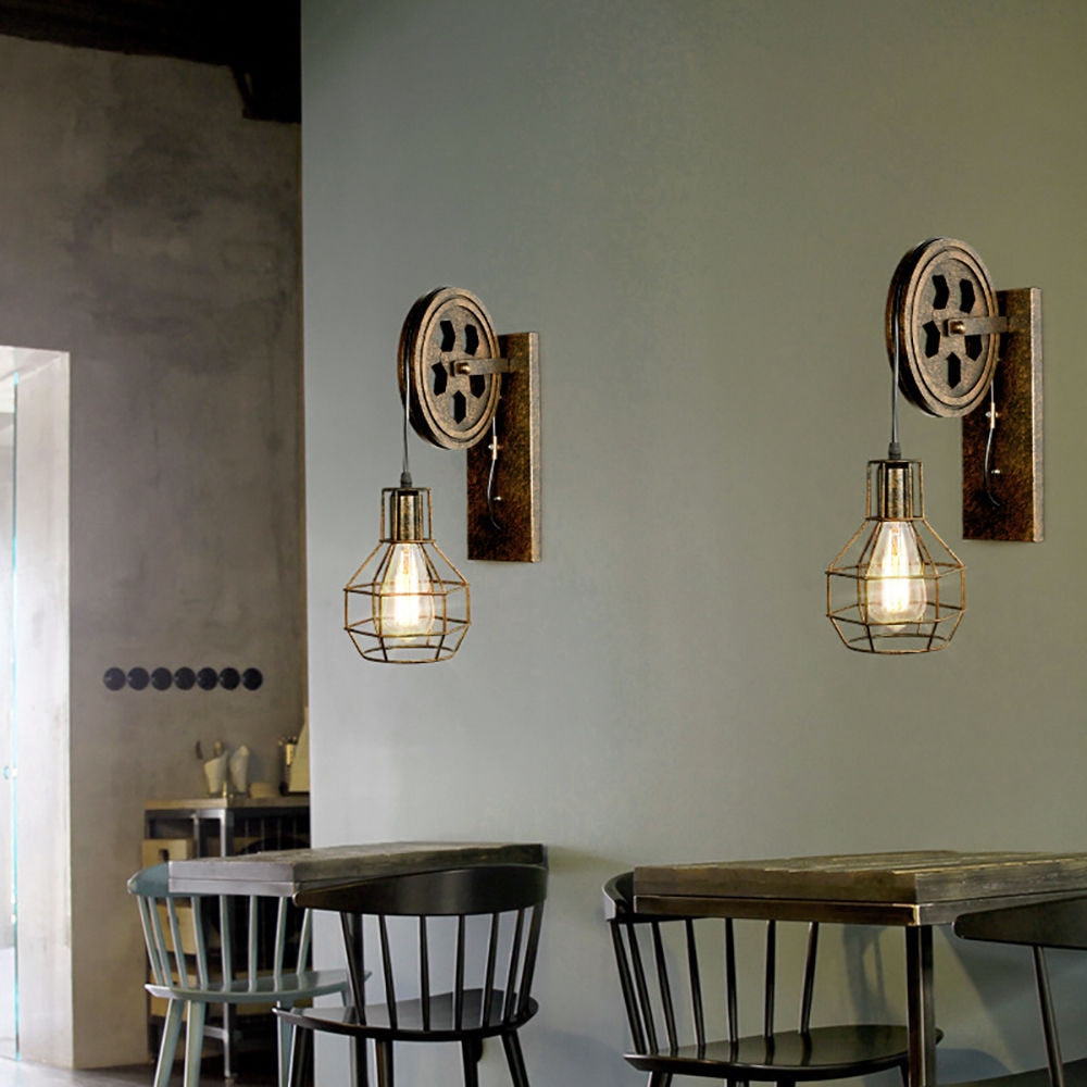 Silva Modern Wandleuchte, Metall, Rost/Bronze/Schwarz, Schlafzimmer