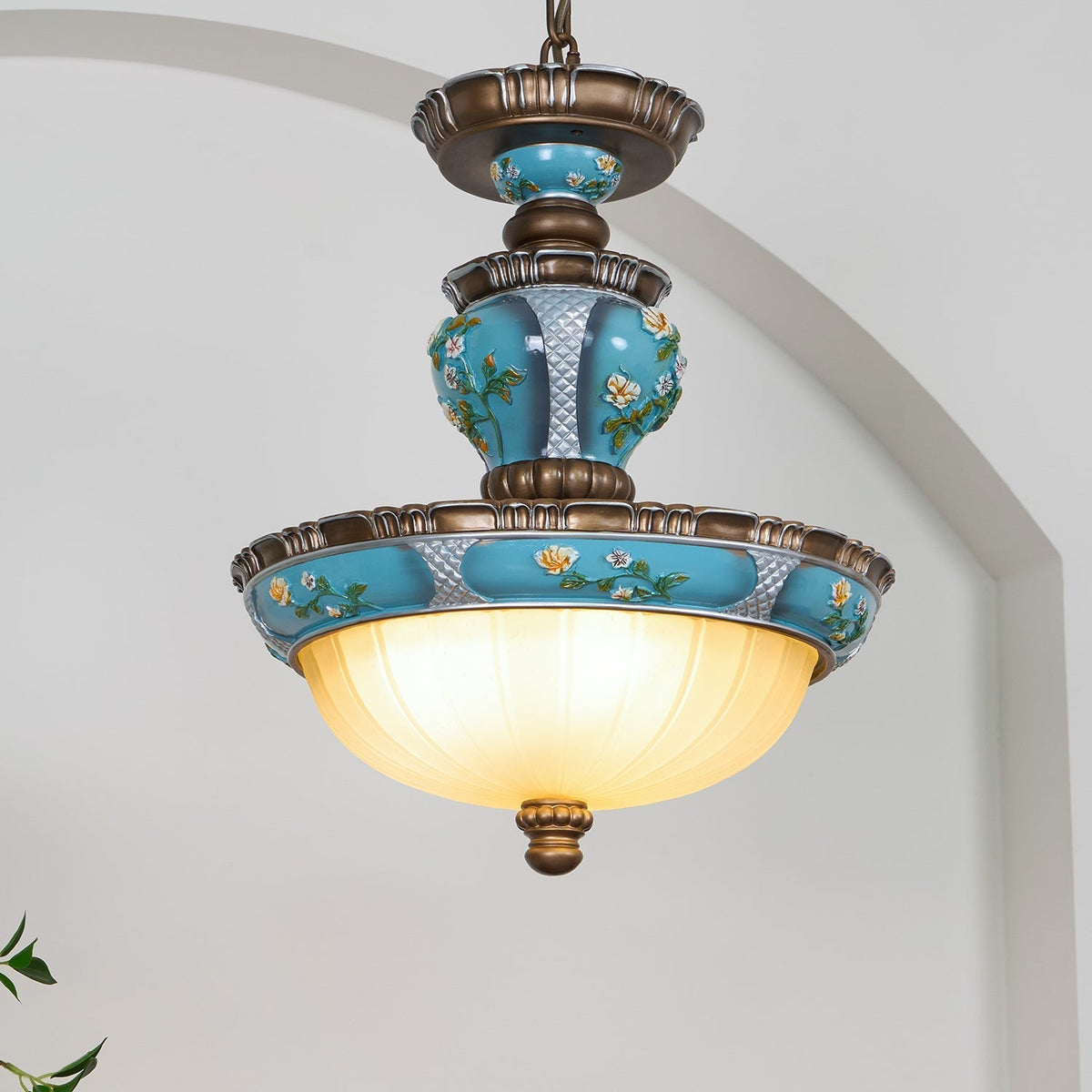 Galdo Retro Kunstharz-Pendelleuchte